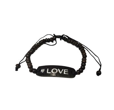 Prírodný náramok lásky LOVE čierny