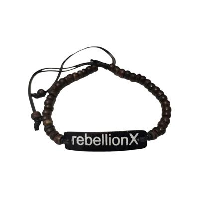 Prírodný náramok rebélia X čierny