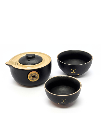 Cestovná čajová súprava Čierna Mačka