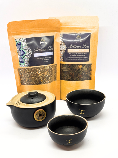 Cestovná čajová súprava Čierna Mačka