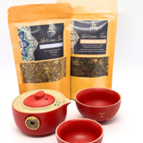 Cestovná čajová súprava Červená mačka