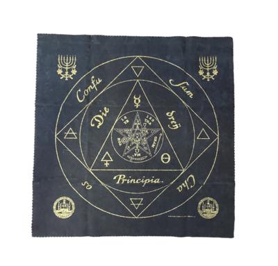 Mini obrus Magická Geometria 35x35cm čierny