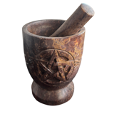 Mastencový mažiar s pentagramom