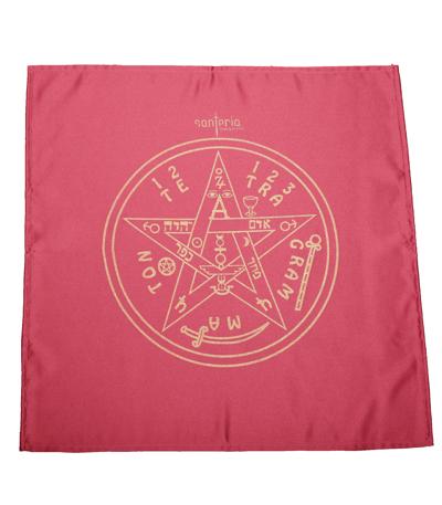 Magický obrus Tetragrammaton 60x60 bordový