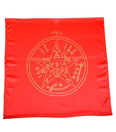Magický obrus Tetragrammaton 60x60 červený