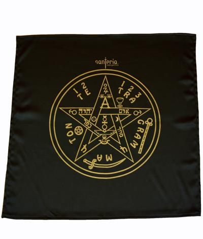 Magický obrus Tetragrammaton 60x60 cm čierny